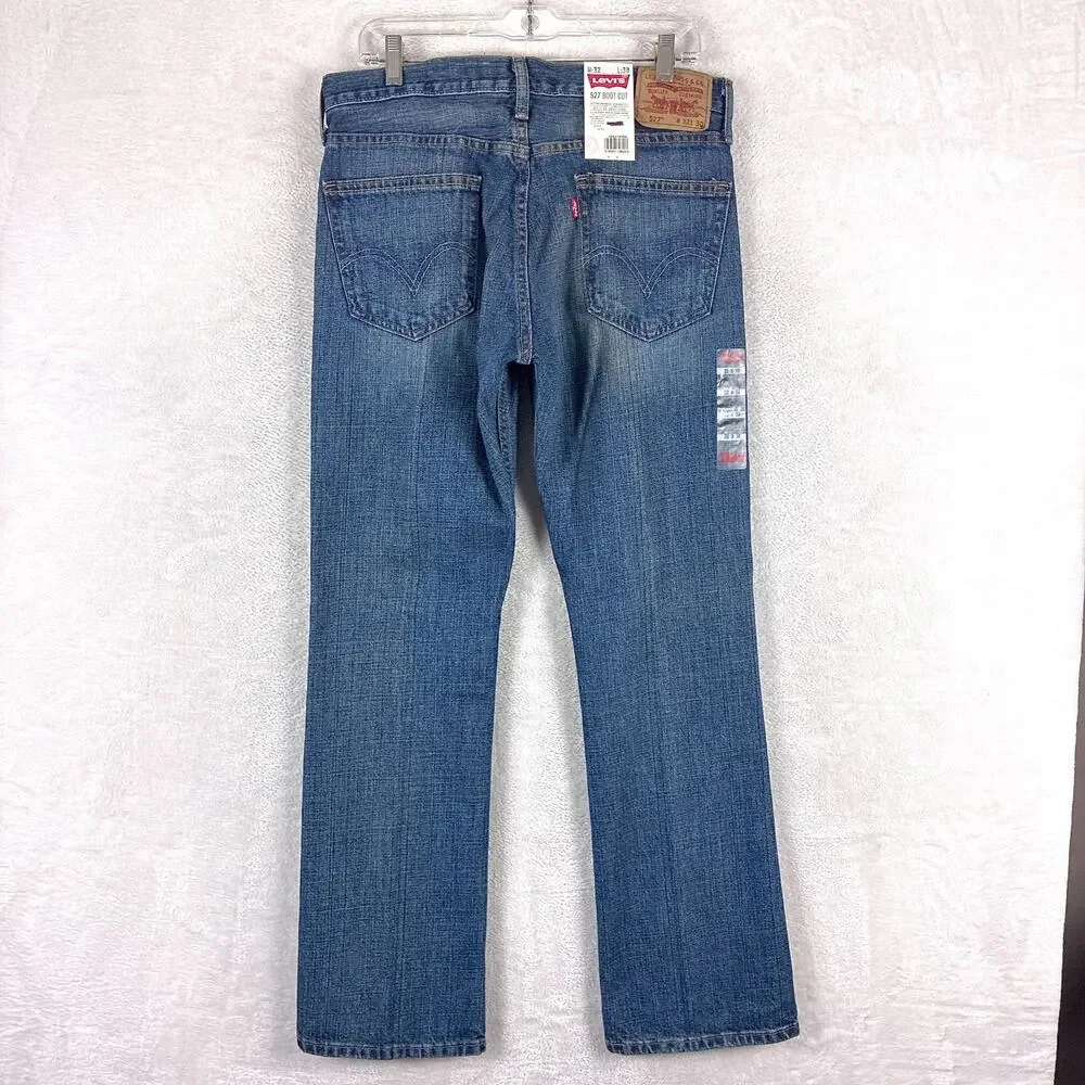 VTG Levis 527 Jeans Mens 32x30 Faded Whiskered Boot Cut Classic Western Y2K